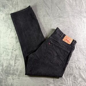 Y2K Levi's 505 Jeans Regular Fit Black Wash Denim Pants Classic W38 L32